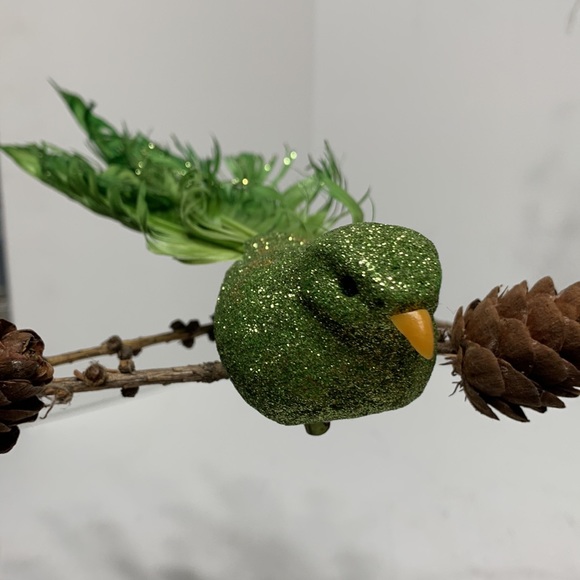 Glitter bird ornament green - Picture 11 of 12